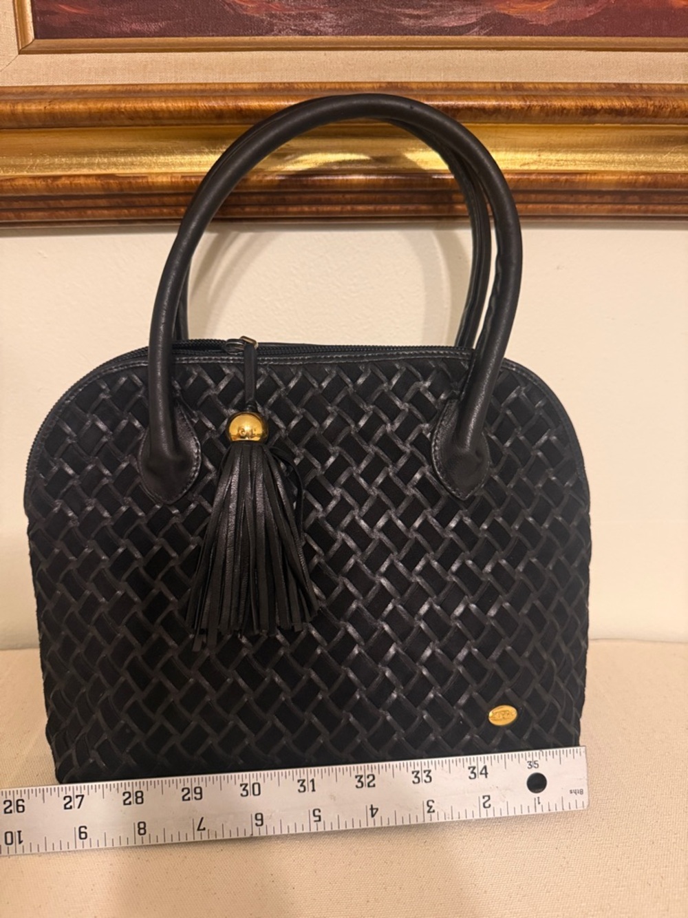 💯 Authentic Bally Leather Suede Satchel Bally Handbag Bally classic handbag - Picture 15 of 15